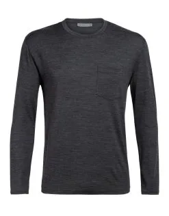 Icebreaker Mens Ravyn LS Pocket Crewe