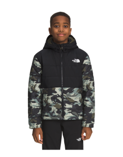 The North Face Boys' Printed Reversible Mount Chimbo Full Zip Hooded Jacket